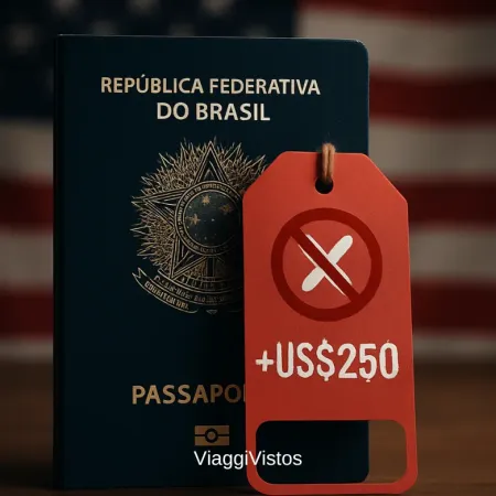 Imagem principal do artigo Taxa extra de US$ 250 para o visto americano é suspensa: entenda a decisão